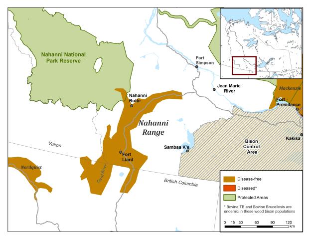 Map of Nahanni habitat range